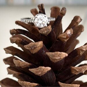 Custom Engagement Ring 18k white gold